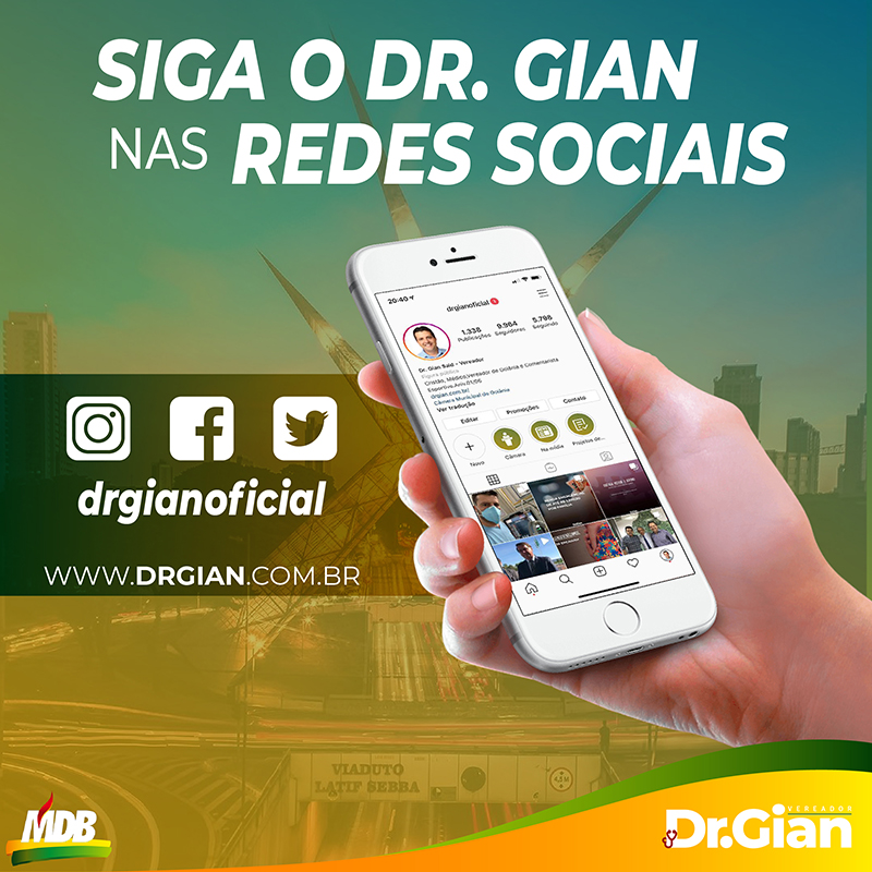 Siga o Dr Gian nas Redes Sociais